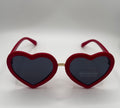Kids heart sunglasses red