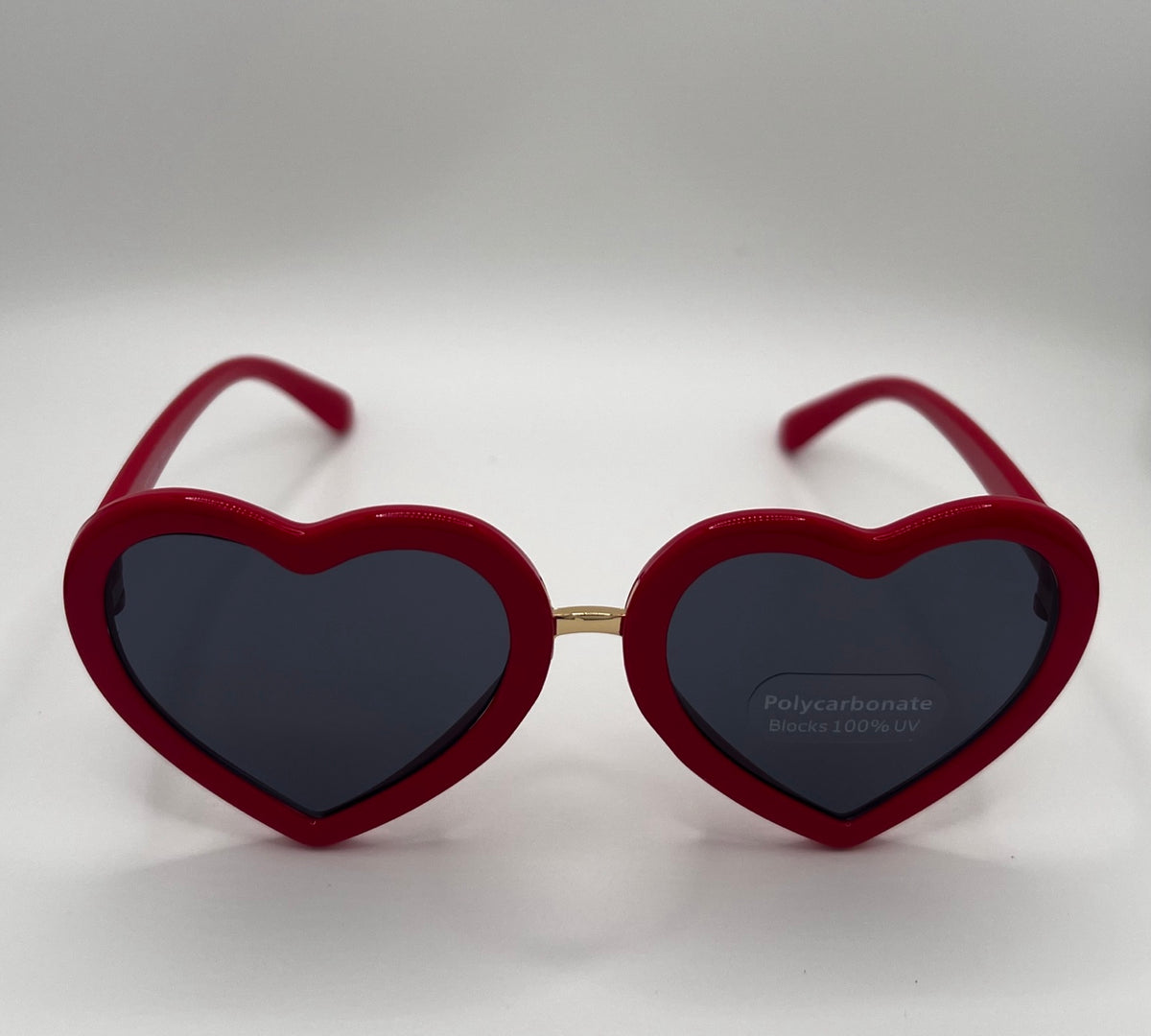 Kids heart sunglasses red